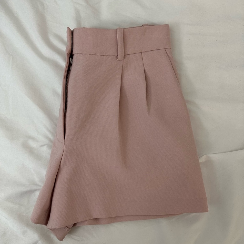 Aritzia High Waist Shorts in Blush Pink